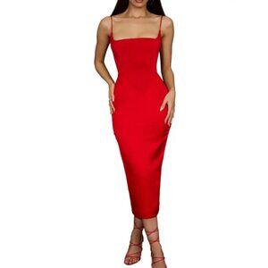 REVOLVE Red Midi Dress - Size XS